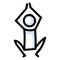 Hand Drawn Stick Figure Yoga Pose. Concept of Stretching Excercise for wellness Illustration. Simple Icon Motif of Relax Fitness