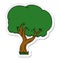 hand drawn sticker cartoon doodle of a summer tree