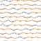 Hand drawn strands of wavy broken stripes.Seamless vector pattern backgrond with horizontal irregular fibre strands