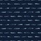 Hand Drawn Stripe Indigo Blue Seamless Vector Pattern. Dotty Grunge