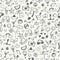 Hand-drawn Summer Doodles. Seamless pattern.