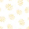 Hand drawn sun icon seamless pattern background. Business concept vector illustration. Handdrawn sunshine symbol pattern.