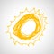 Hand drawn sun. Simple sketch sun. Solar symbol