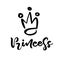 Hand drawn symbol of a stylized crown and calligraphic word Princess. Vector illustration isolated on white. Logo design