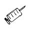 Hand drawn syringe doodle. Sketch pets icon. Decoration element.