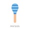 Hand drawn toy musical instruments for kids. Flat vector maracas illustration