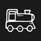 Hand drawn toy train doodle. Sketch children`s toy icon. Decorat