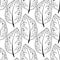 Hand-drawn tropic leaves pattern. Minimalist textile design with creative leaves. Natural wrapping paper