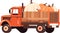 Hand Drawn Truck with Thanksgiving Pumpkins in flat style