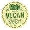 Hand drawn typographical sticker for World Vegan Day.