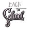 Hand Drawn Typography of Back to School Letter with Small Clock Decoration