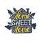 Hand drawn typography poster. Home Sweet Home. Can be used as a