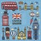 Hand drawn United Kingdom travel impression