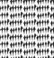 Hand drawn vector abstract rough geometric monochrome seamless rhomb pattern in black and white colors.Hand made grunge