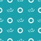 Hand drawn vector anchors and life buoys in nautical design. Seamless geometric pattern on aqua watercolor effect