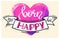 Hand drawn vector clipart - Born to be Happy - lettering with a heart symbol