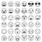 Hand drawn vector emoticons