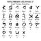 Hand drawn vector grunge phoenician alphabet