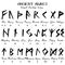 Hand drawn vector grunge rune alphabet