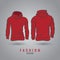 Hand-drawn vector hoody template mock up and showcase for designer