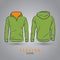 Hand-drawn vector hoody template mock up and showcase for designer