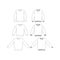 Hand drawn vector illustration of blank t-shirt long sleeve set on white background.White Tee Shirt template. Knit jumper mock up.