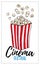 Hand drawn vector illustration - Cinema festival. Popcorn in sketch style. Perfect for