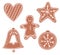 Hand drawn vector illustration - Gingerbread Christmas Cookies