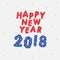 Hand drawn vector illustration of Happy New year 2018 lettering.