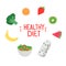 Hand drawn vector illustration - Healthy diet.