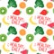 Hand-drawn vector illustration - Seamless pattern with fruit