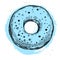 Hand drawn vector illustration- Tasty donut.