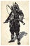 An hand drawn vector from Japan Culture - Samurai, Shogun