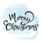 Hand drawn vector lettering Merry Christmas. Isolated black call