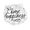 Hand drawn vector lettering. Quote Choose Happiness