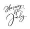 Hand drawn vector lettering text Happy 4 th July. Illustration calligraphy phrase design for greeting card, poster, T-shirt