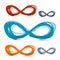 Hand Drawn Vector Paper Infinity Symbols Set