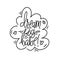 Hand drawn vector phrase Dream big babe in speech bubble. Lettering design for posters, stickers, t-shirts, cards