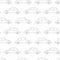 Hand drawn vector seamless pattern with retro cars outline on th