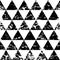 Hand drawn vector triangle ornament grunge seamless pattern. Abs