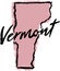 Hand Drawn Vermont State Design