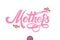 Hand drawn volumetric lettering Happy Mothers Day . Elegant modern handwritten calligraphy with depth and shadow. Mom