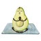 Hand drawn watercolor cute avocado character doing yoga stretching asana practice. Fitness health. Illustration isolated