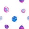 Hand drawn watercolor eggs in a seamless pattern. Easter ornaments