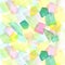 Hand drawn watercolor geometric background with transparent colored polygons