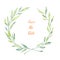 Hand drawn watercolor illustration. Laurel Wreath. Perfect for w