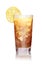 Hand drawn watercolor long island ice tea cocktail on white background