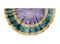 Hand drawn watercolor Mardi Gras carnival symbols. Textile pelmet decoration drape banner, gold purple green. Single
