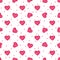 Hand-drawn watercolor sweet hearts seamless pattern. Painted vector romantic love background.