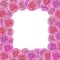 Hand drawn watercolor valentine roses frame. St. Valentine\\\'s decorative element. Scrapbook desing, lable, banner, post card